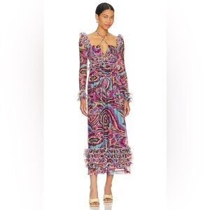 CELIAB Plumbago Maxi Dress